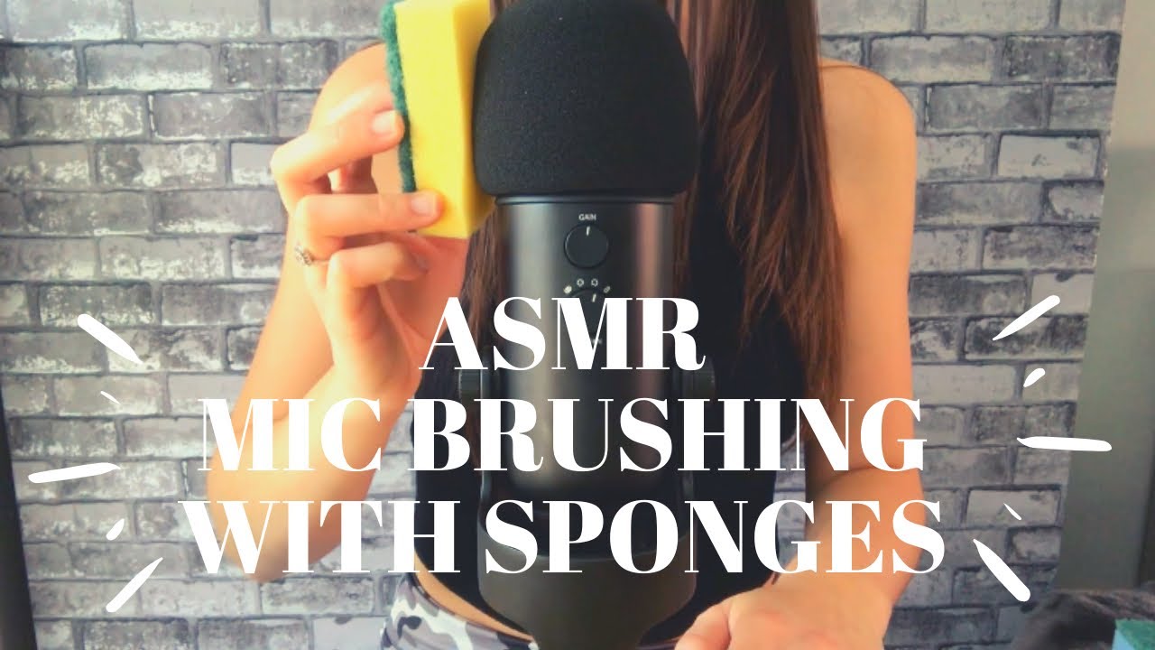 ASMR Brushing & Scratching on the Microphone with Sponges (No Talking ...