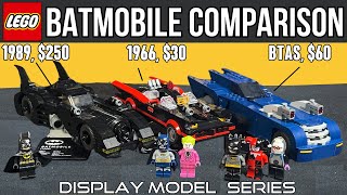 COMPARISON: EVERY LEGO Batmobile "Display Model" EVER MADE (1989, 1966, BTAS)