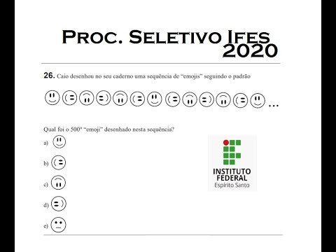 PS Técnico IFES 2020 - Questão 26 - EMOJI