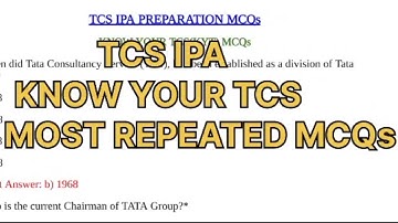 KYT MCQs | TCS IPA 2025 PREP | 90+ KYT most repeated MCQs | TCS