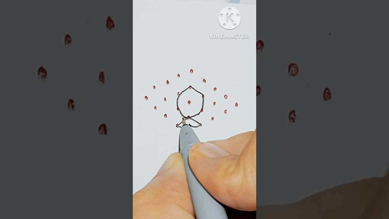 5*2 interlaced dots rangoli