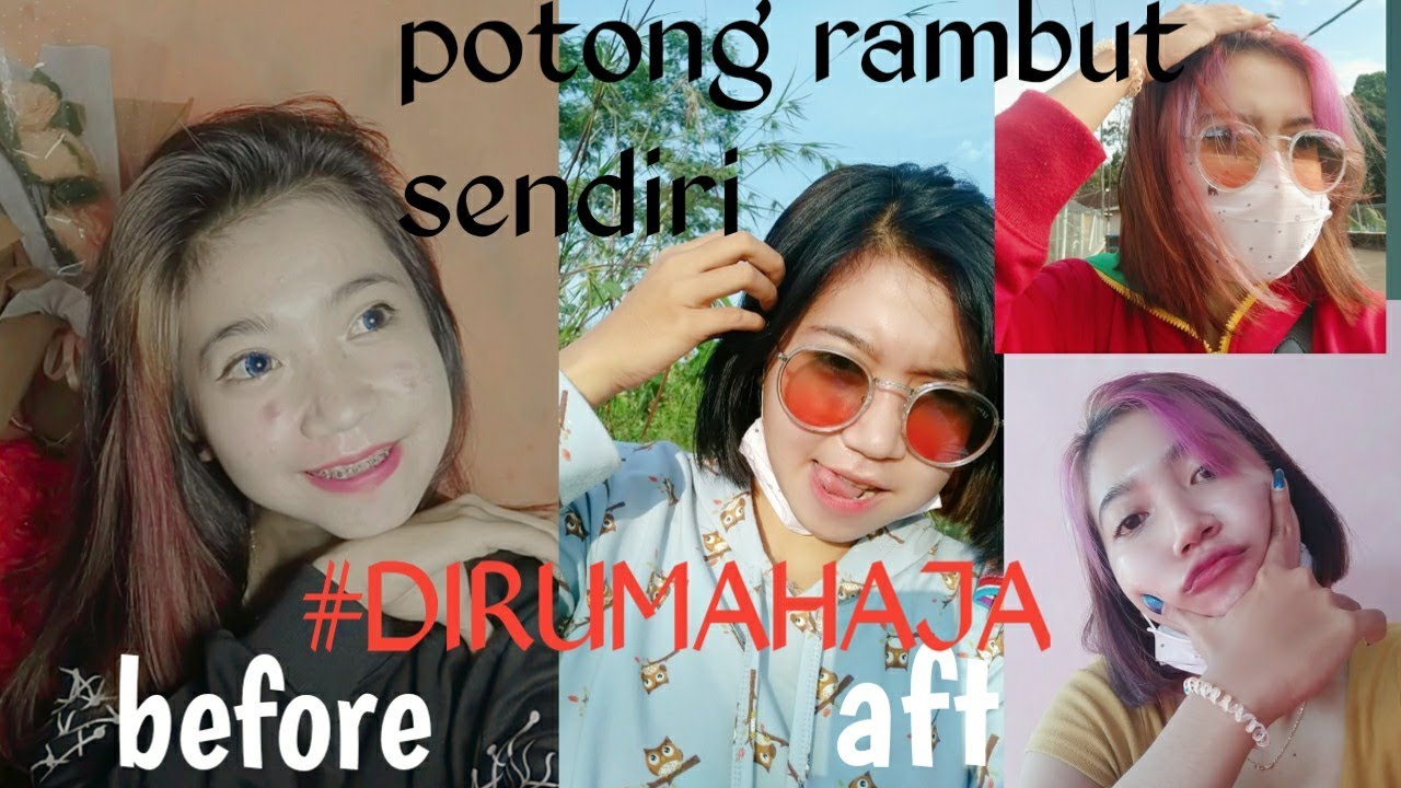 TUTORIAL CARA MEMOTONG RAMBUT , PRAKTIS ,MUDAH #DIRUMAHAJA 