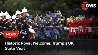 JUST IN: Trump and Royal Guards Exchange Handshakes at Windsor Castle Parade | DRM News | AC14
