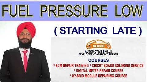 FUEL PRESSURE LOW | LATE STARTING PROBLEM | HOW TO DIAGNOSE CAR PROBLEM | JOIN US : 8872646155