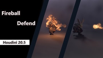 Fireball defend | Houdini FX | Houdini pyro