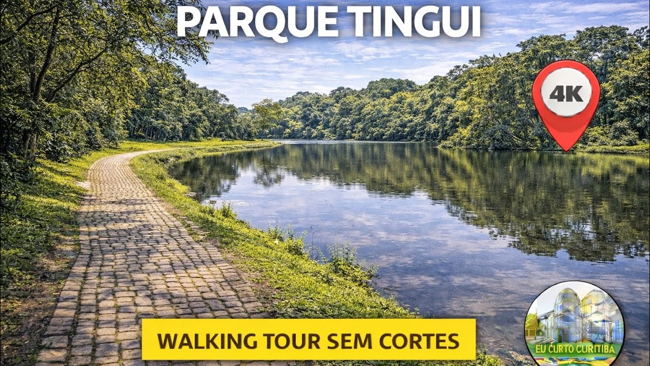 As exuberantes trilhas e lagos do fantástico parque Tingui em Curitiba.