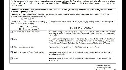 SF-181 Form Status Correction Fax and mail attachments Public Record