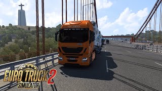 Euro Truck Simulator 2 - Iveco Way 570c Etrega de Vans na DLC Iberia | Indo até Portugal ets2