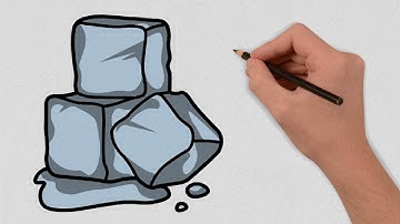 How to draw Ice Cubes Step by Step | Easy Ice Cubes Drawing Lesson | Drawing Tutorial