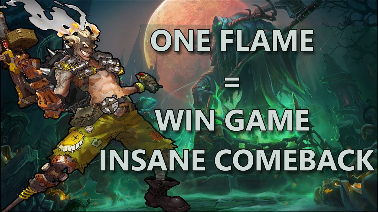 WORLD #1 JUNKRAT INSANE COMEBACK - 1 FLAME = WIN GAME
