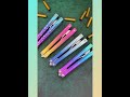 The anodized TheOne clone Embargo balisong trainer (butterfly knife) is available now!