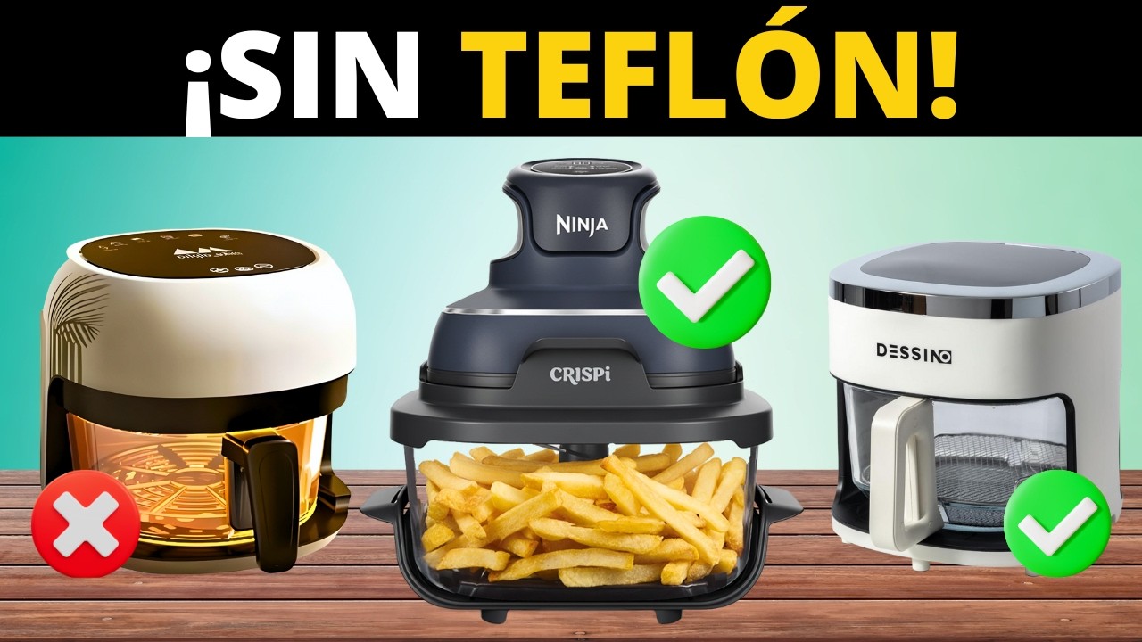 ✅5 Mejores FREIDORAS de AIRE de CRISTAL de 2026⚠️ Freidora de Aire sin Teflón