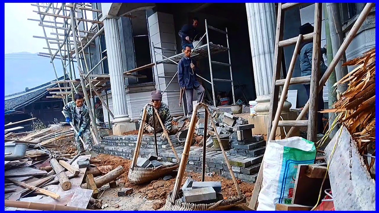 hard workers, building huge castles in the Chinese countryside is amazing