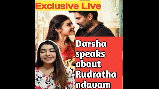 Weekend Spl Live |Dharsha Gupta Speaks About Rudra thandavam|Rudra thandavam trailer| Exclusive live