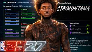 STAXMONTANA OFFICIAL NBA 2K27 PS5 BUILD! BEST SMALL FORWARD DEMIGOD BUILD FOR SHOOTING AND DUNKS!