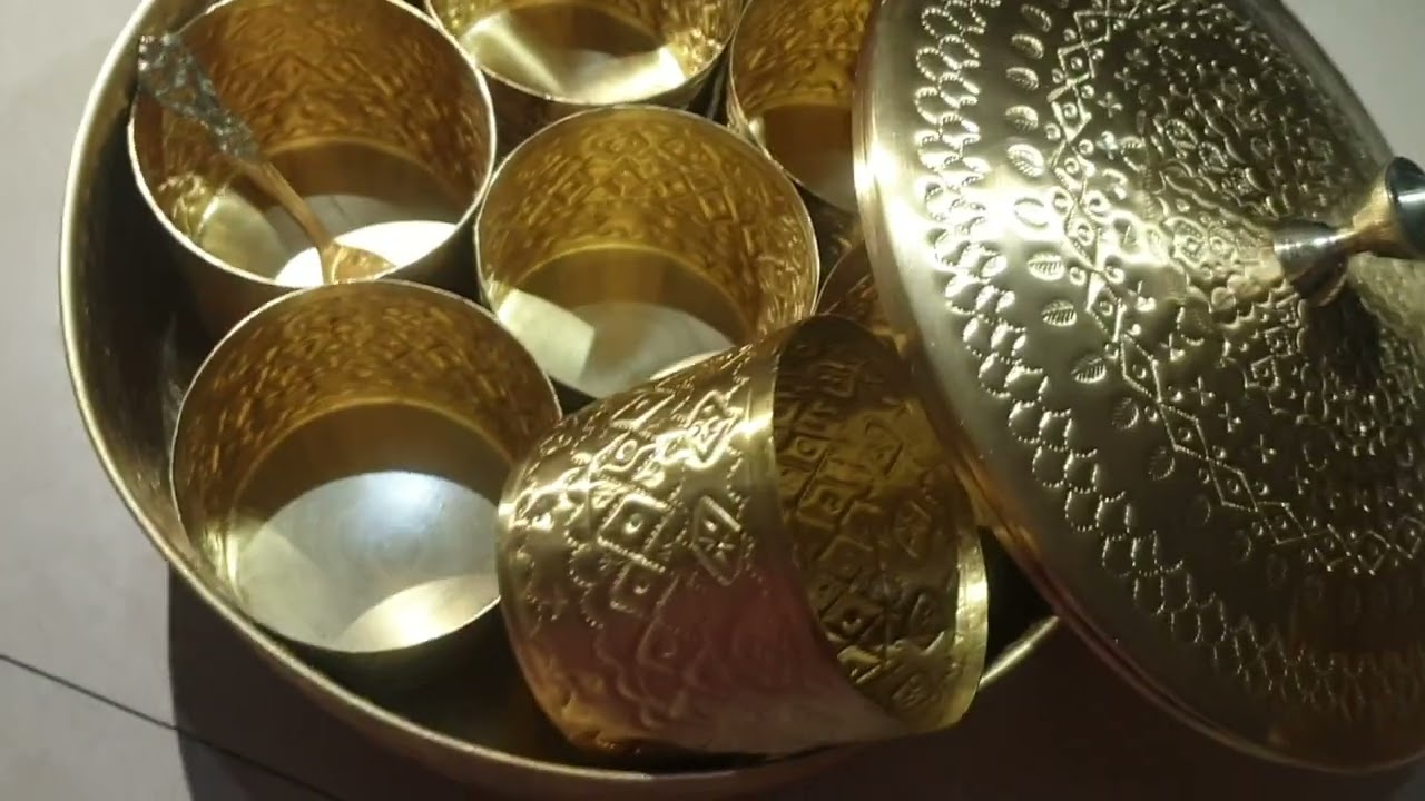 beautiful brass masala box