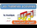 أسماء المواد الدراسية باللغة الفرنسية   Les matières scolaires