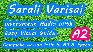 n45 A2 Classic Vocal Lesson - Sarali Varisai 1-14 - All 3 Speed - MayaMalavaGoula @ Bhairavi