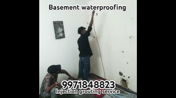 Pu injection grouting service #basementwaterproofing #waterproofing #injectiongrouting #construction