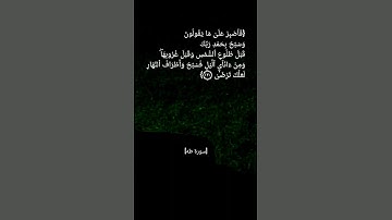 سورة طه الآية ١٣٠ بصوت الشيخ ماهر المعيقلي