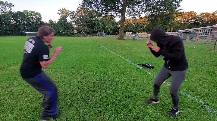 Self-defense Demo: Bear Hug arms free with Heather...