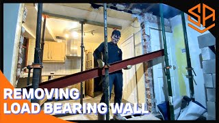 LOAD BEARING WALL REMOVAL .. WELDED BEAM PART 1