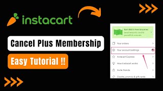 How to Cancel Instacart+ Membership !