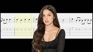 Olivia Rodrigo - cigarette smoke - EASY Guitar Tabs Tutorial