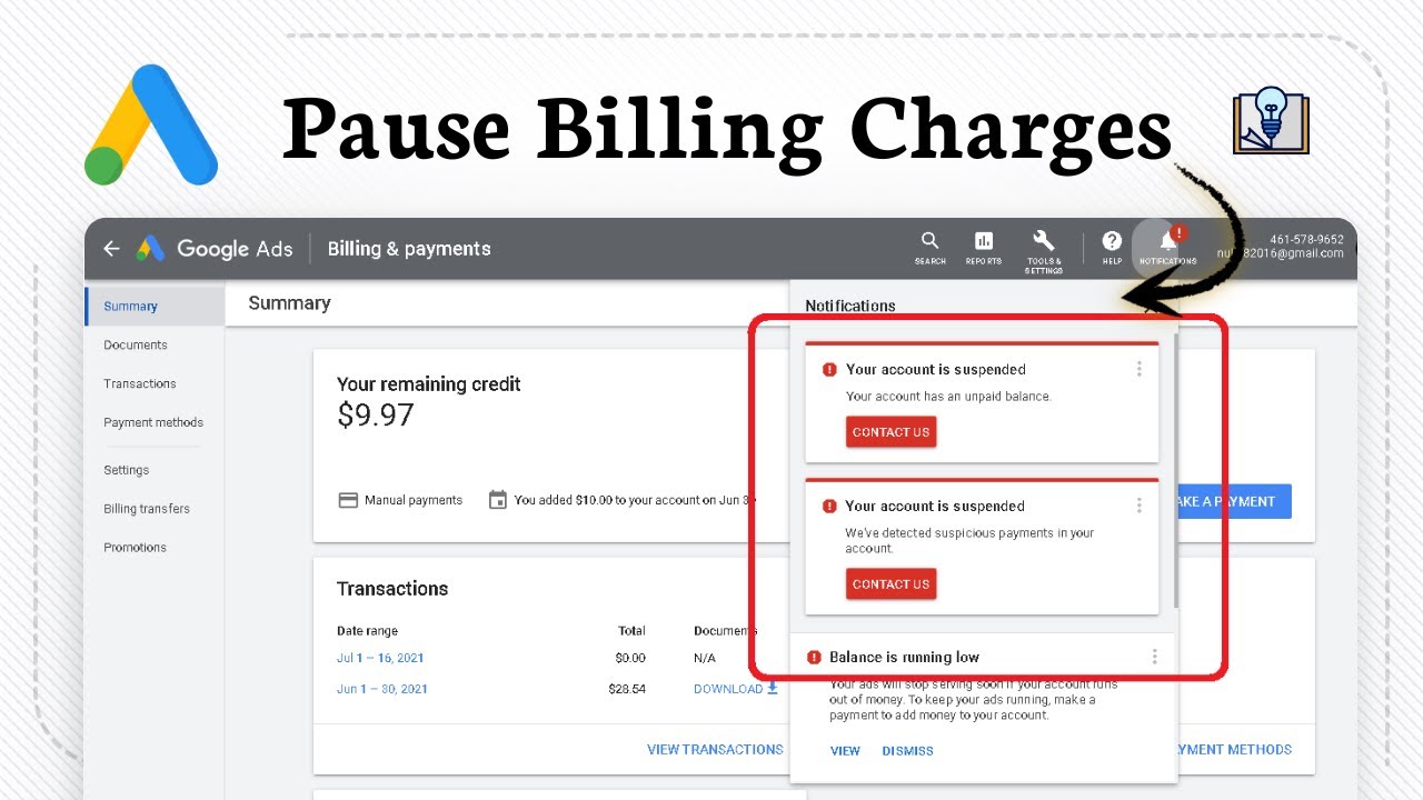 how to cancel ads on google