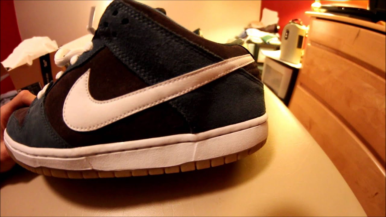 Nike SB slate blue/gum dunk low review - YouTube