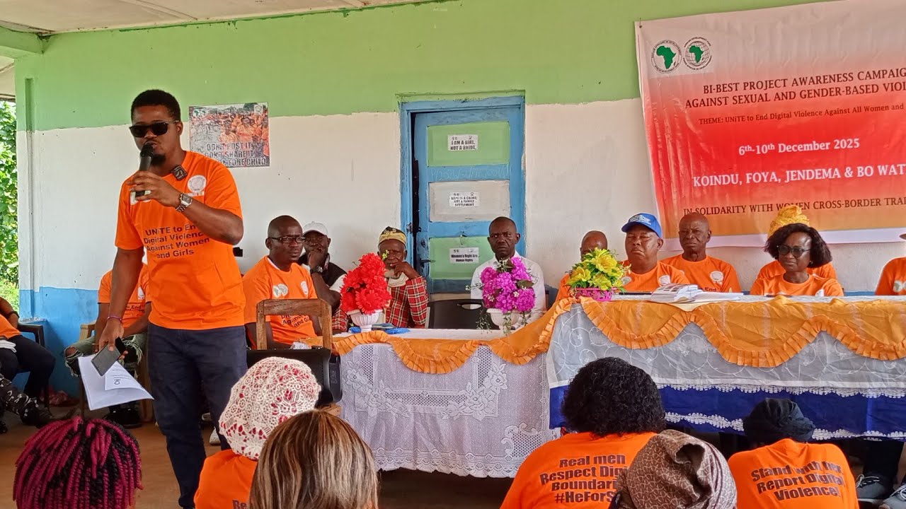 MANO RIVER UNION AWARENESS CAMPAIGN ON GENDER BASED VIOLENCE IN KOINDU KISSI TENG KAILAHUN DISTRICT