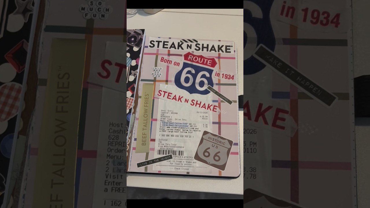 New junk journal spread! #missionhope #junkjournal #steaknshake