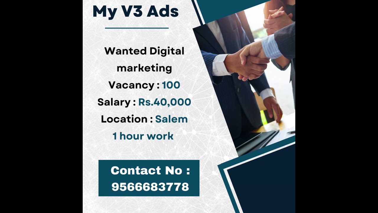 My V3 Ads Job - Sun Digital India Jobs App 