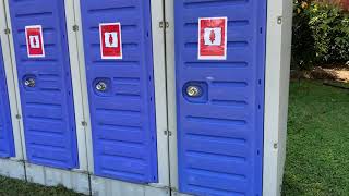 ロハスフェスタ2020秋　仮設トイレ　洋式水洗　設営です。