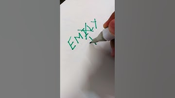 how to write Emily in brush calligraphy//#signature #shorts