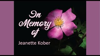 The Celebration of Life for Jeanette "Bord" Kober