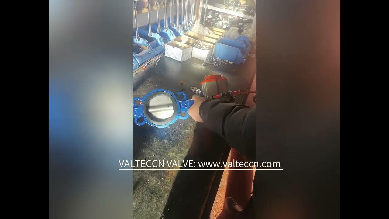 Pneumatic actuated butterfly valve Operation Video