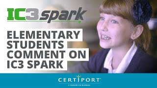Elementary School Students Learn Digital Literacy with IC3 Spark