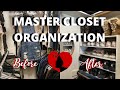 ULTIMATE MASTER CLOSET ORGANIZATION & TRANSFORMATION | SMALL MASTER CLOSET MAKEOVER FOR HIM & HER