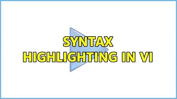Syntax highlighting in vi (4 Solutions!!)
