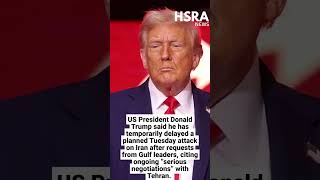 Donald Trump Delays Iran Attack After Gulf Pressure | Trump Warning to Iran #shorts #breakingnews