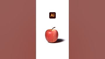 Realistic 3D Apple in illustrator #shorts #shortsfeed #3d #illustratortutorial #adobeillustrator