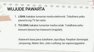 Bahasa Jawa kelas 5 Teks Pawarta