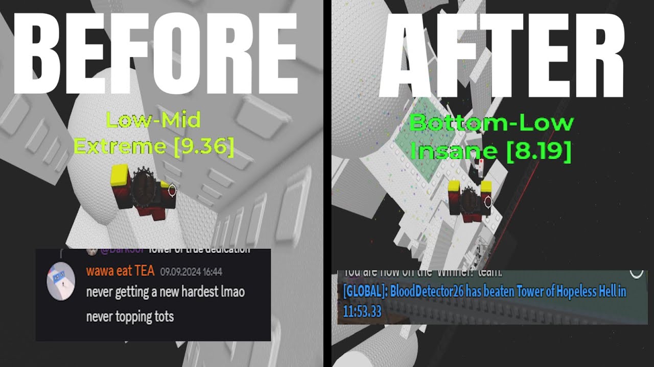 TOWER OF HOPELESS HELL ALL SKIP ROUTE | Roblox EToH