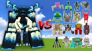 Mutant Warden Vs All Minecraft Mutant Bosses - Minecraft Mob Battle