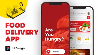 Food App Design in Figma | Delivery Mobile App UI/UX Design | Figma Tutorial screenshot 1