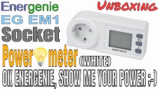 Energenie EG-EM1 Socket Power meter (WHITE) Unboxing: Measure your Power Consumption