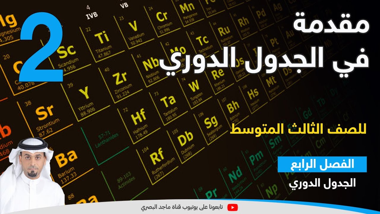 تابع مقدمة في الجدول الدوري