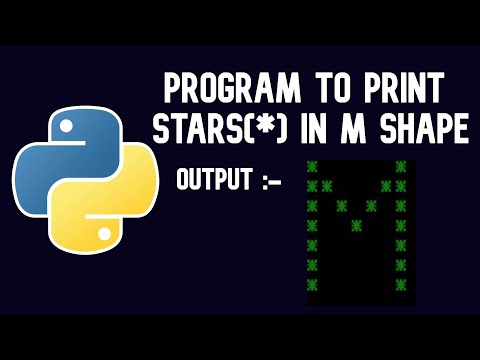 Python Tutorial | program to print stars(*) in M shape || WEB BURNER