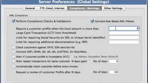 Server Preferences in CurrencyXchanger (CXR) - Part 2 (AML Compliance)